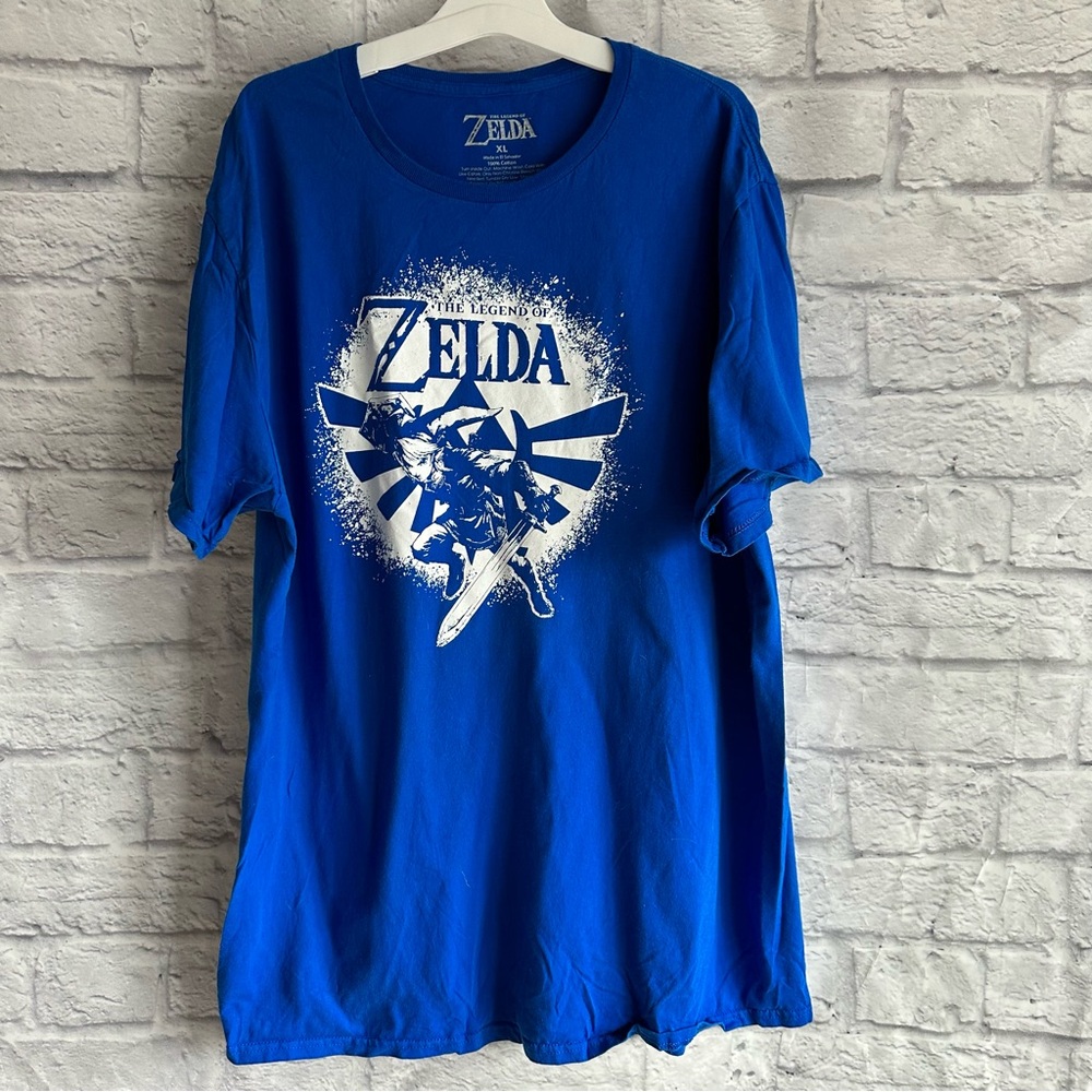 PREOWNED THE LEGEND OF ZELDA MENS TSHIRT BLUE SIZE XL